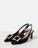 Dolce&Gabbana Dolce&Gabbana Embellished velvet slingback pumps - 4