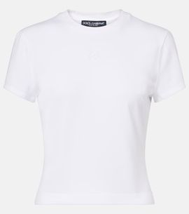 Dolce&Gabbana Dolce&Gabbana Embroidered cotton-blend jersey T-shirt
