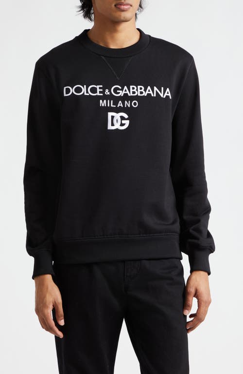 Dolce&Gabbana Dolce&Gabbana Embroidered Logo Cotton French Terry Graphic Sweatshirt