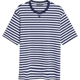 Dolce&Gabbana Dolce&Gabbana Embroidered Logo Stripe Stretch Cotton T-Shirt