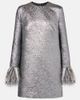 Dolce&Gabbana Dolce&Gabbana Feather-trimmed lamé minidress - 1