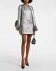 Dolce&Gabbana Dolce&Gabbana Feather-trimmed lamé minidress - 2