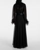 Dolce&Gabbana Dolce&Gabbana Feather-trimmed silk chiffon gown - 3