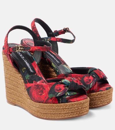 Dolce&Gabbana Dolce&Gabbana Floral canvas espadrille wedges