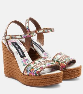 Dolce&Gabbana Dolce&Gabbana Floral embroidered espadrille wedges