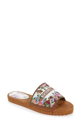 Dolce&Gabbana Dolce&Gabbana Floral Embroidered Flat Espadrille Sandal