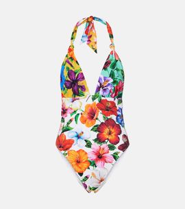 Dolce&Gabbana Dolce&Gabbana Floral halterneck swimsuit