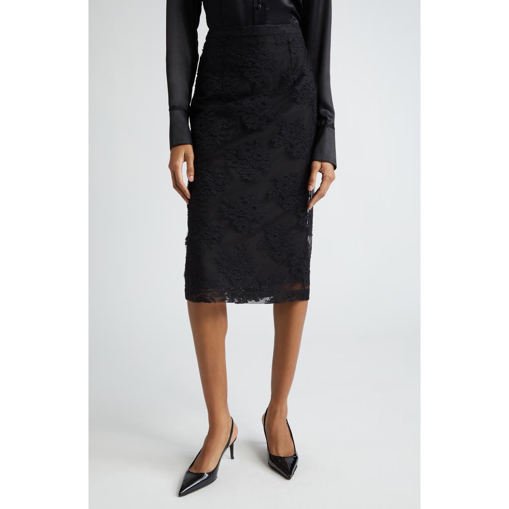 Dolce&Gabbana Dolce&Gabbana Floral Lace Pencil Skirt