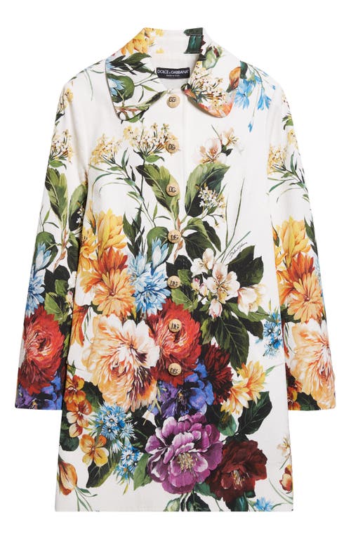Dolce&Gabbana Dolce&Gabbana Floral Logo Button Coat