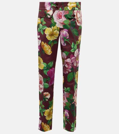 Dolce&Gabbana Dolce&Gabbana Floral low-rise cotton-blend pants
