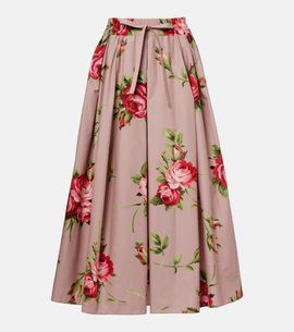 Dolce&Gabbana Dolce&Gabbana Floral pleated cotton midi skirt