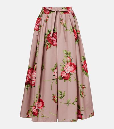 Dolce&Gabbana Dolce&Gabbana Floral pleated cotton midi skirt