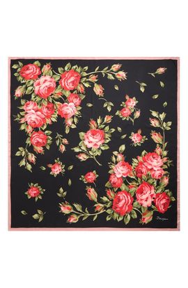 Dolce&Gabbana Dolce&Gabbana Floral Print Silk Scarf