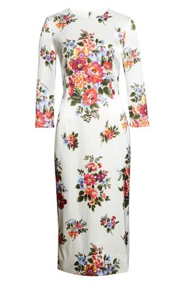 Dolce&Gabbana Dolce&Gabbana Floral Satin Midi Dress