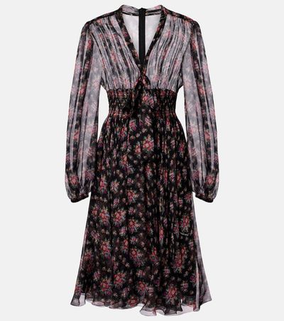 Dolce&Gabbana Dolce&Gabbana Floral shirred silk midi dress
