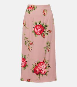 Dolce&Gabbana Dolce&Gabbana Floral silk-blend midi skirt