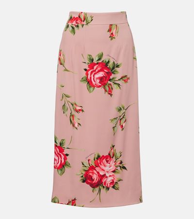 Dolce&Gabbana Dolce&Gabbana Floral silk-blend midi skirt