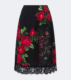 Dolce&Gabbana Dolce&Gabbana Floral silk and cotton-blend midi skirt