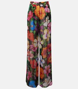Dolce&Gabbana Dolce&Gabbana Floral silk chiffon wide-leg pants