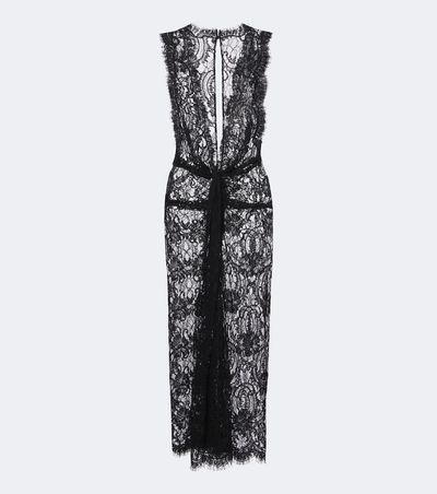 Dolce&Gabbana Dolce&Gabbana Gathered cotton-blend lace midi dress