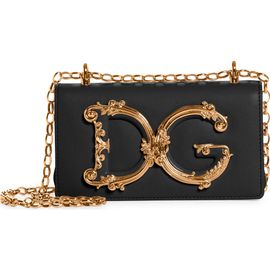 Dolce&Gabbana Dolce&Gabbana Girls Logo Leather Phone Crossbody Bag