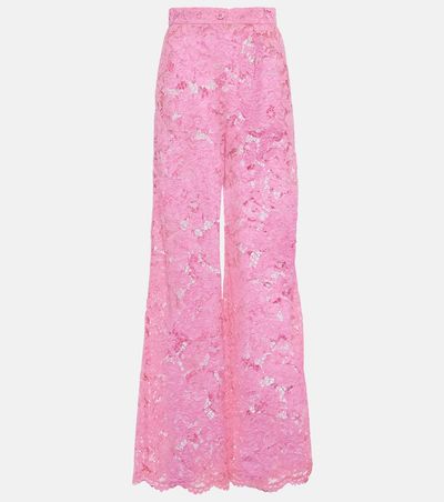 Dolce&Gabbana Dolce&Gabbana High-rise lace wide-leg pants