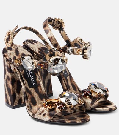 Dolce&Gabbana Dolce&Gabbana Keira 105 leopard-print satin sandals