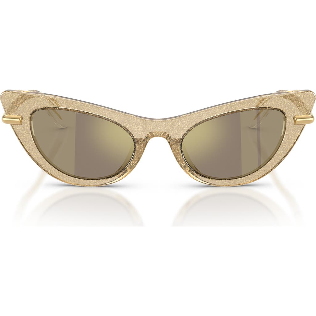 Dolce&Gabbana Dolce&Gabbana Kids' 44mm Small Mirrored Cat Eye Sunglasses