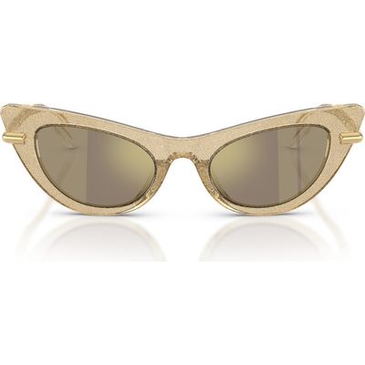 Dolce&Gabbana Dolce&Gabbana Kids' 44mm Small Mirrored Cat Eye Sunglasses
