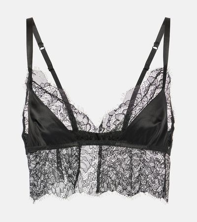 Dolce&Gabbana Dolce&Gabbana Lace-trimmed satin bralette