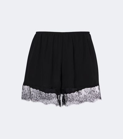Dolce&Gabbana Dolce&Gabbana Lace-trimmed silk-blend shorts