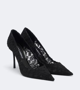 Dolce&Gabbana Dolce&Gabbana Leather-trimmed lace pumps