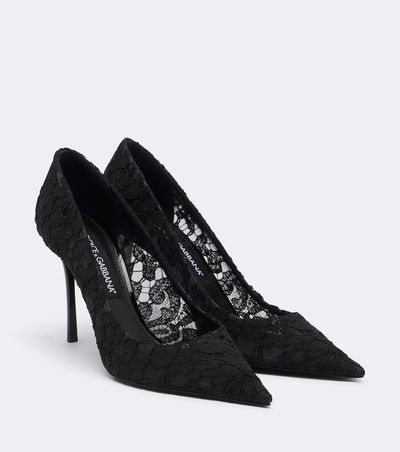 Dolce&Gabbana Dolce&Gabbana Leather-trimmed lace pumps