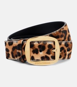 Dolce&Gabbana Dolce&Gabbana Leopard-print calf hair belt