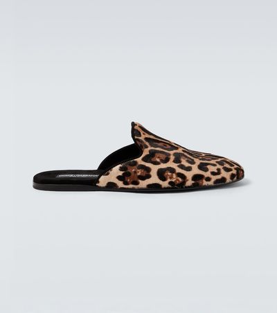 Dolce&Gabbana Dolce&Gabbana Leopard-print calf hair mules