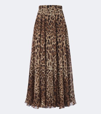 Dolce&Gabbana Dolce&Gabbana Leopard-print silk chiffon maxi skirt