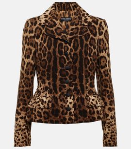 Dolce&Gabbana Dolce&Gabbana Leopard-print wool crêpe jacket