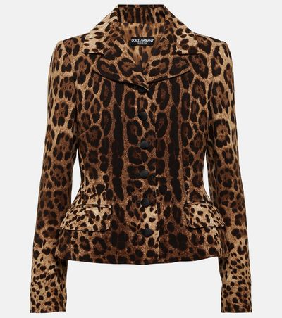 Dolce&Gabbana Dolce&Gabbana Leopard-print wool crêpe jacket