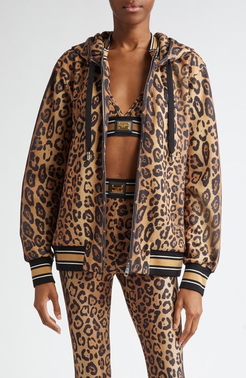 Dolce&Gabbana Dolce&Gabbana Leopard Print Logo Bra Top 