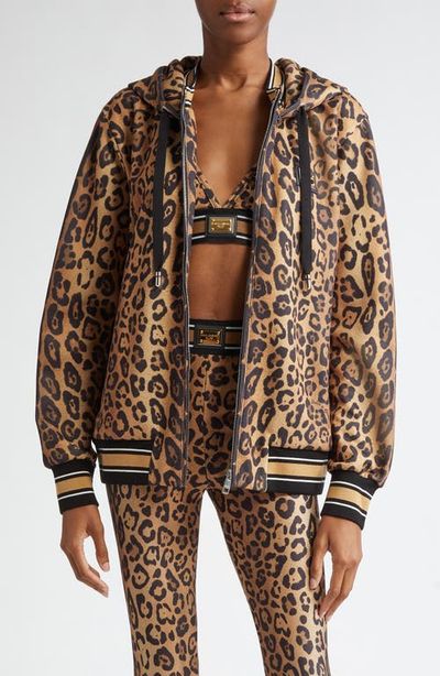 Dolce&Gabbana Dolce&Gabbana Leopard Print Logo Bra Top 