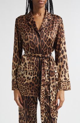 Dolce&Gabbana Dolce&Gabbana Leopard Print Satin Blouse