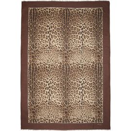 Dolce&Gabbana Dolce&Gabbana Leopard Print Signature Border Scarf