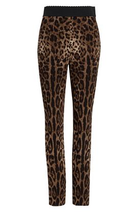 Dolce&Gabbana Dolce&Gabbana Leopard Print Stretch Cady Leggings