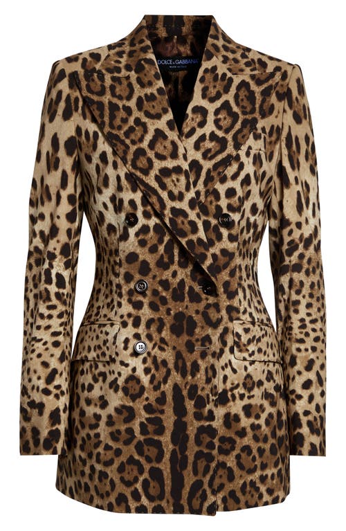 Dolce&Gabbana Dolce&Gabbana Leopard Print Stretch Wool Blazer