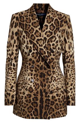 Dolce&Gabbana Dolce&Gabbana Leopard Print Stretch Wool Blazer
