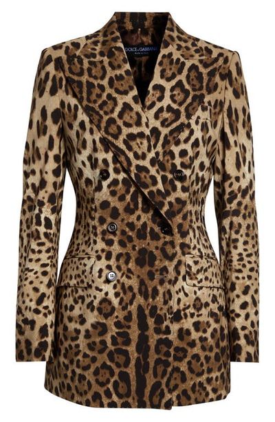 Dolce&Gabbana Dolce&Gabbana Leopard Print Stretch Wool Blazer