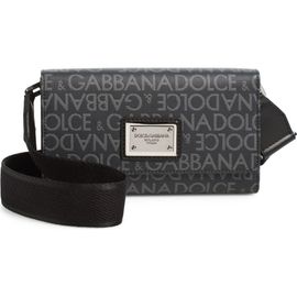 Dolce&Gabbana Dolce&Gabbana Logo Coated Jacquard Crossbody Bag