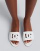 Dolce&Gabbana Dolce&Gabbana Logo cutout leather slides - 2