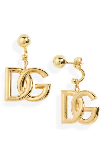 Dolce&Gabbana Dolce&Gabbana Logo Drop Back Earrings