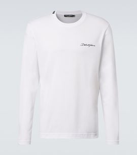 Dolce&Gabbana Dolce&Gabbana Logo embroidered cotton jersey T-shirt